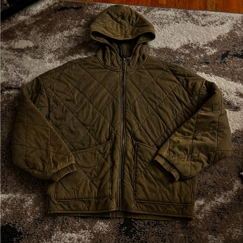 Wild Fable Women's Quilted Puffer Jacket - Olive